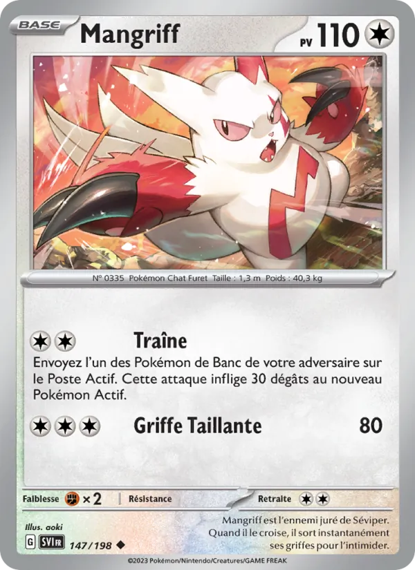 Carte Pokémon Mangriff de l'extension Écarlate et Violet