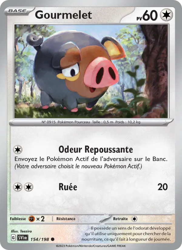 Carte Pokémon Gourmelet de l'extension Écarlate et Violet