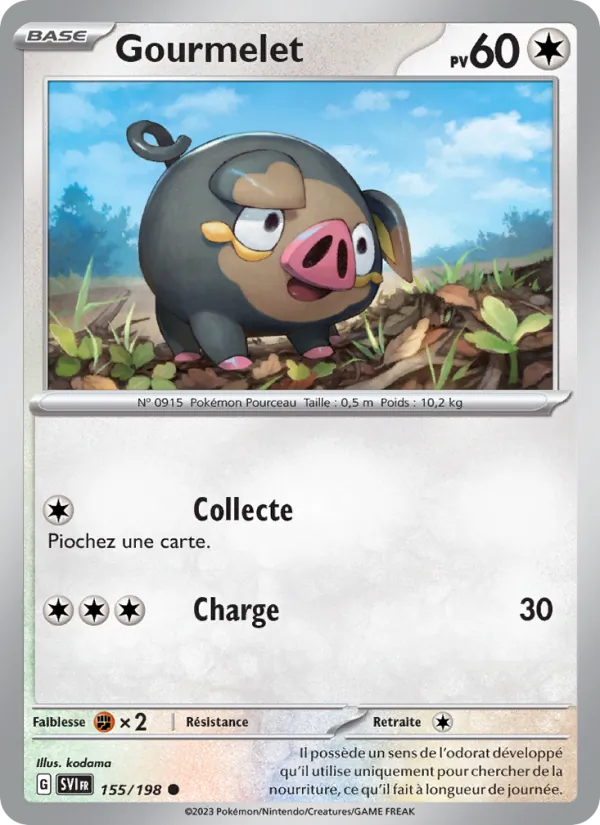 Carte Pokémon Gourmelet de l'extension Écarlate et Violet