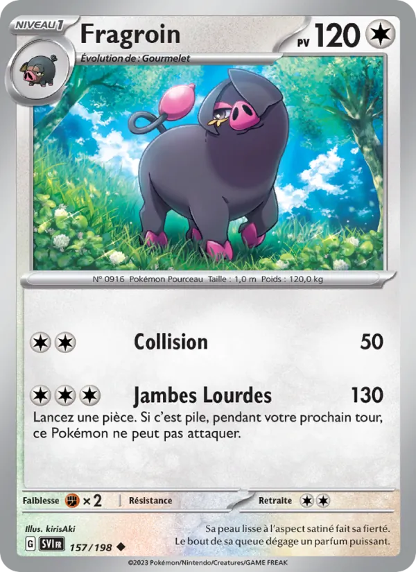 Carte Pokémon Fragroin de l'extension Écarlate et Violet