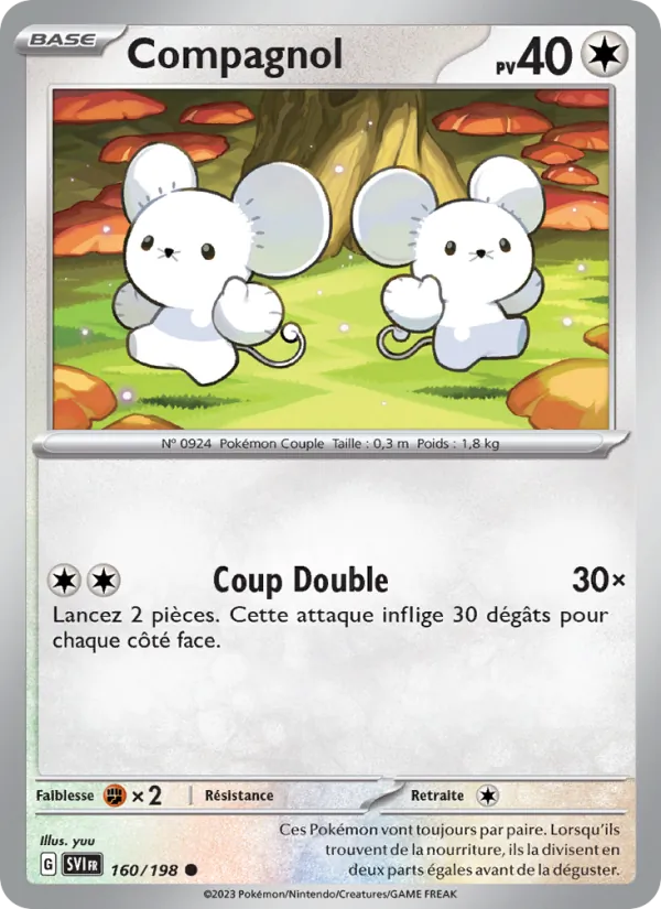 Carte Pokémon Compagnol de l'extension Écarlate et Violet