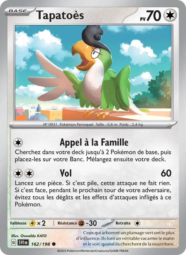 Carte Pokémon Tapatoès de l'extension Écarlate et Violet