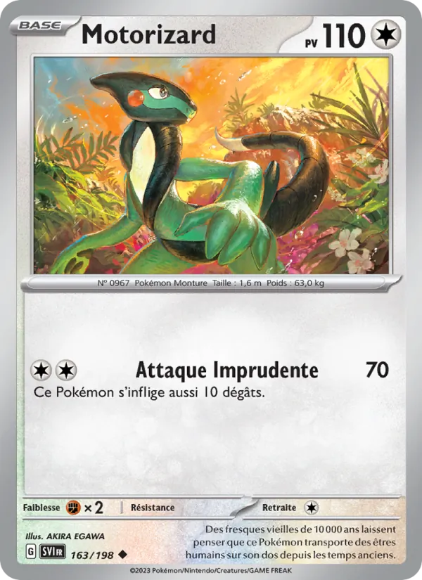 Carte Pokémon Motorizard de l'extension Écarlate et Violet