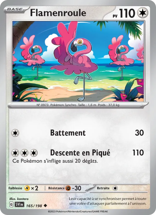 Carte Pokémon Flamenroule de l'extension Écarlate et Violet