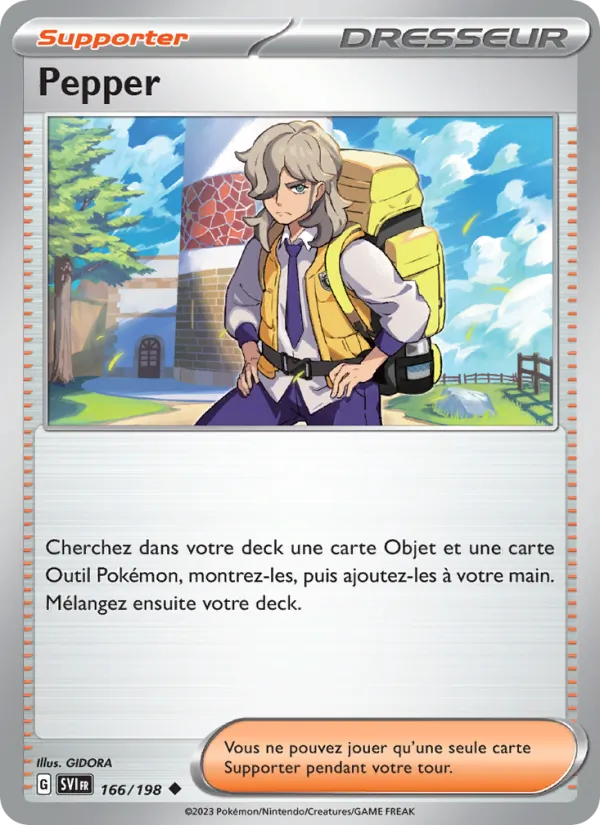 Carte Pokémon Pepper de l'extension Écarlate et Violet