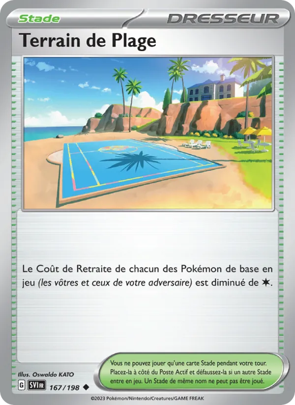 Carte Pokémon Terrain de Plage de l'extension Écarlate et Violet