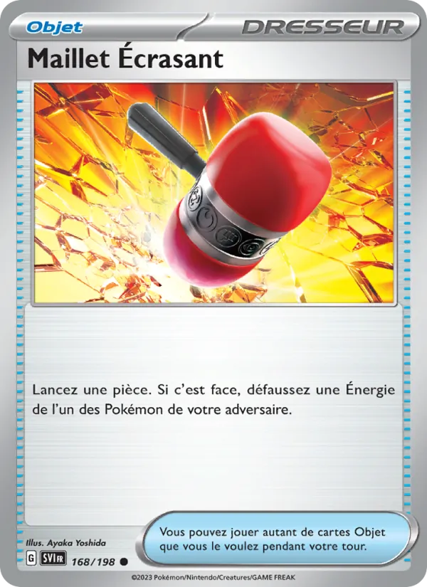 Carte Pokémon Maillet Écrasant de l'extension Écarlate et Violet