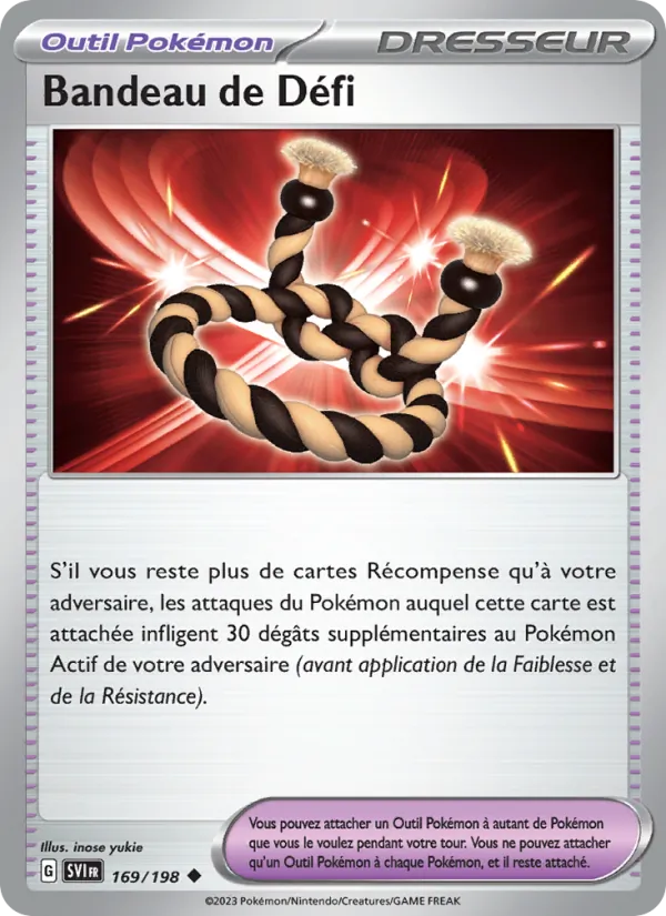 Carte Pokémon Bandeau de Défi de l'extension Écarlate et Violet