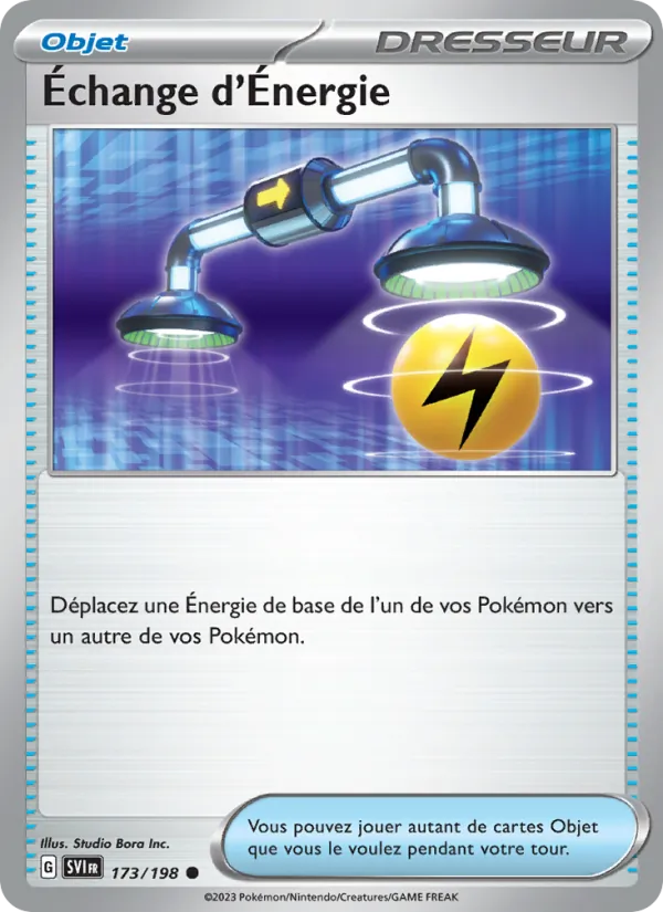 Carte Pokémon Échange d'Énergie de l'extension Écarlate et Violet