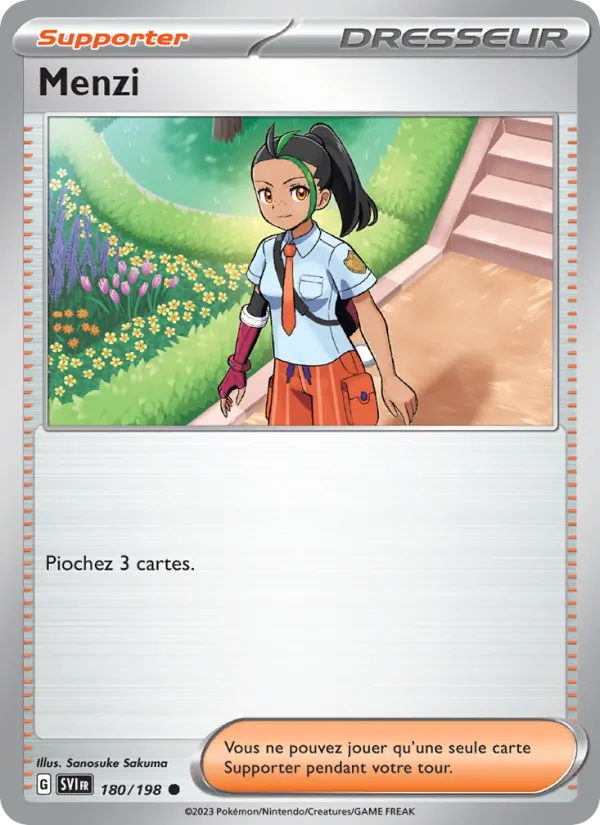Carte Pokémon Menzi de l'extension Écarlate et Violet