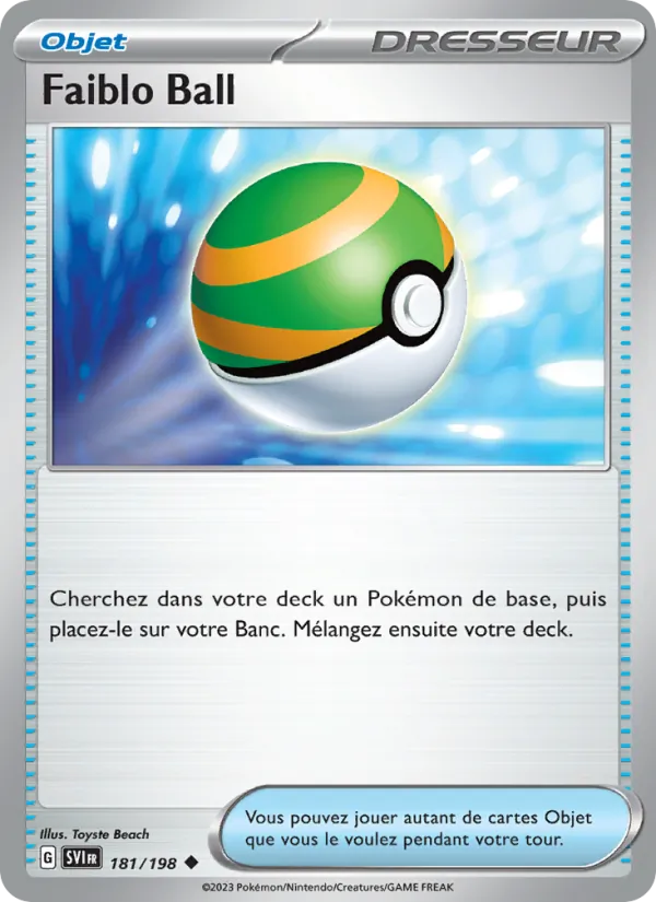 Carte Pokémon Faiblo Ball de l'extension Écarlate et Violet