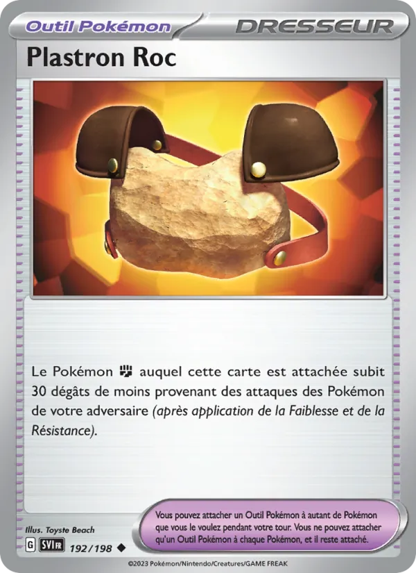 Carte Pokémon Plastron Roc de l'extension Écarlate et Violet