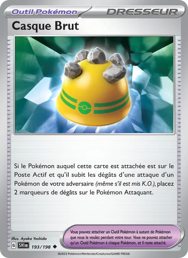 Carte Pokémon Casque Brut de l'extension Écarlate et Violet