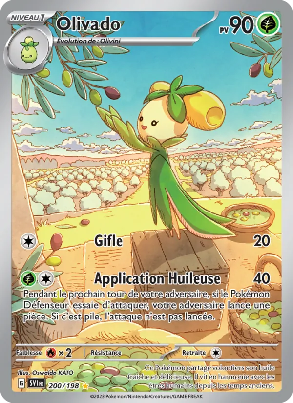 Carte Pokémon Olivado de l'extension Écarlate et Violet