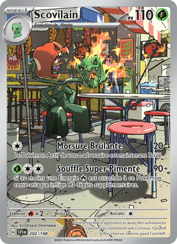 Carte Pokémon Scovilain de l'extension Écarlate et Violet