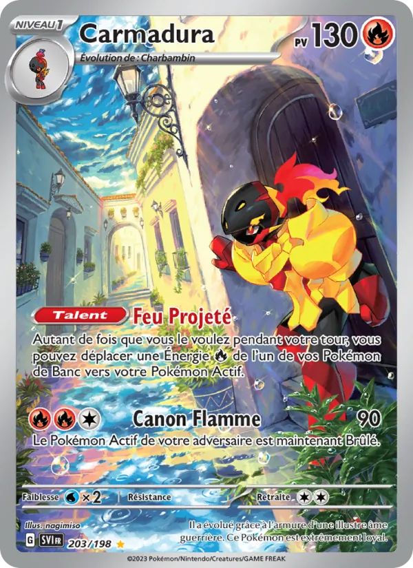 Carte Pokémon Carmadura de l'extension Écarlate et Violet