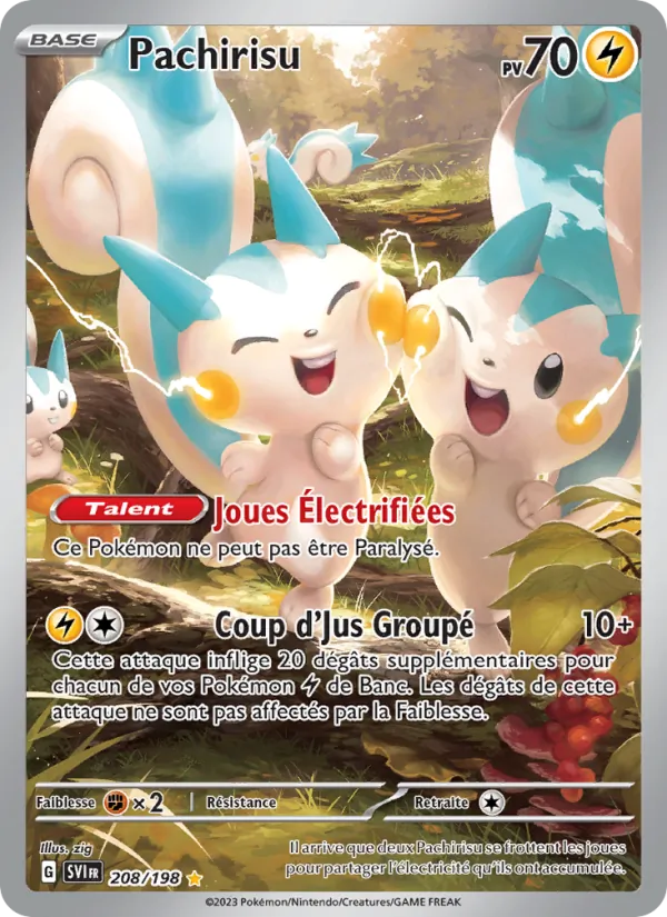 Carte Pokémon Pachirisu de l'extension Écarlate et Violet