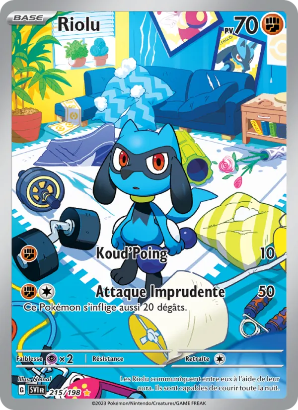 Carte Pokémon Riolu de l'extension Écarlate et Violet