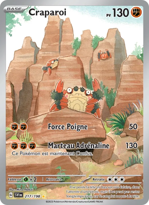 Carte Pokémon Craparoi de l'extension Écarlate et Violet