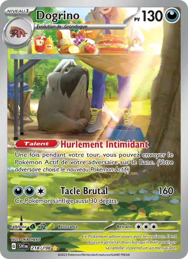 Carte Pokémon Dogrino de l'extension Écarlate et Violet