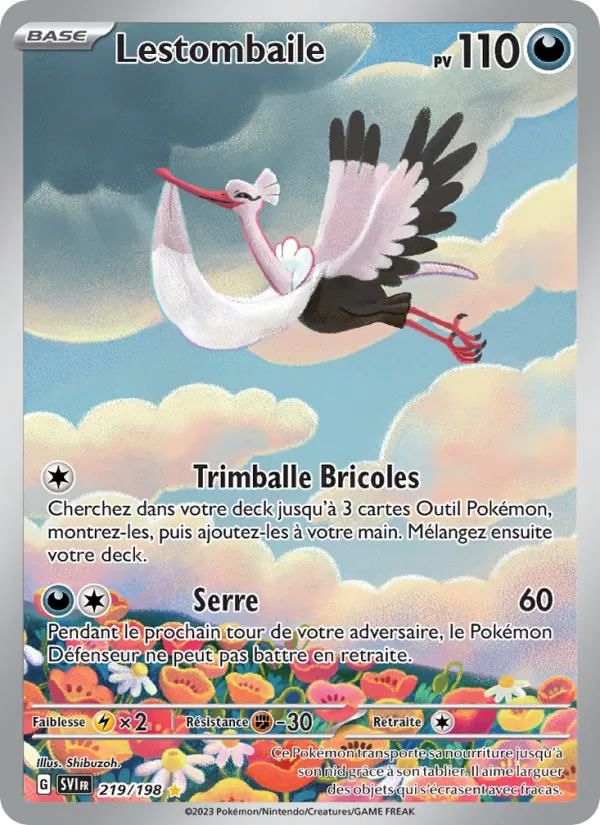 Carte Pokémon Lestombaile de l'extension Écarlate et Violet
