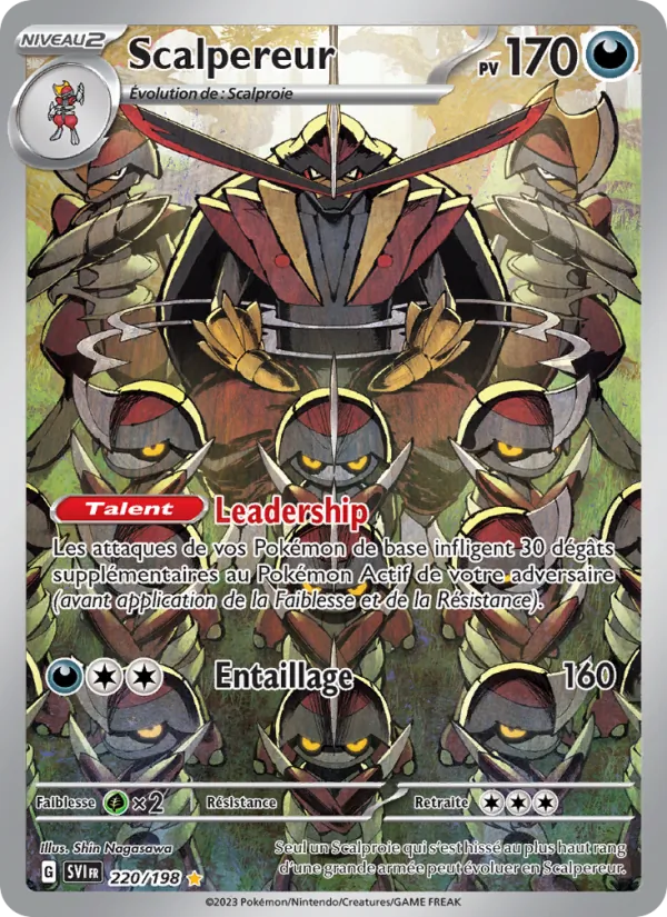 Carte Pokémon Scalpereur de l'extension Écarlate et Violet