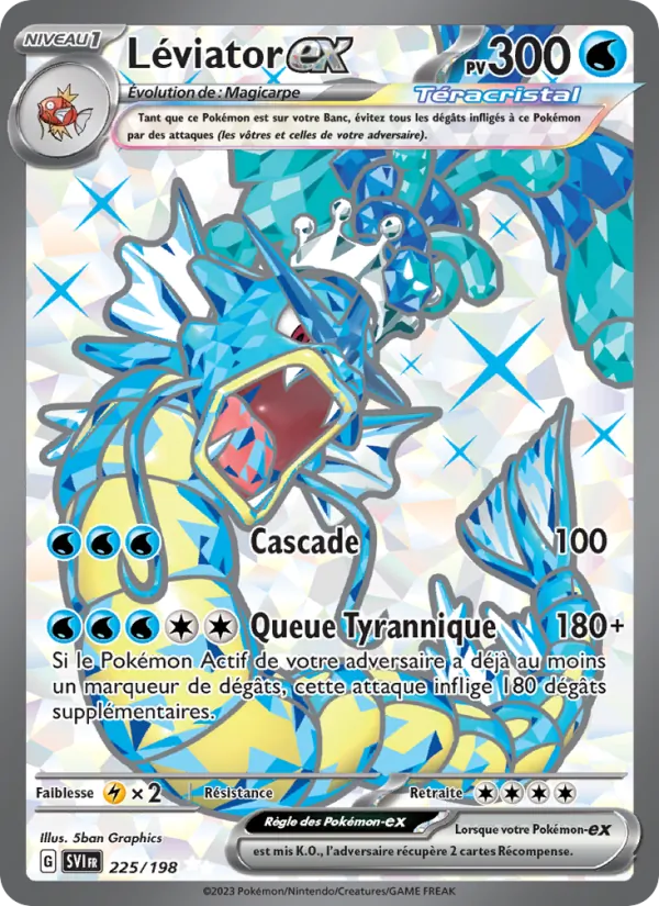 Carte Pokémon Léviator-ex de l'extension Écarlate et Violet