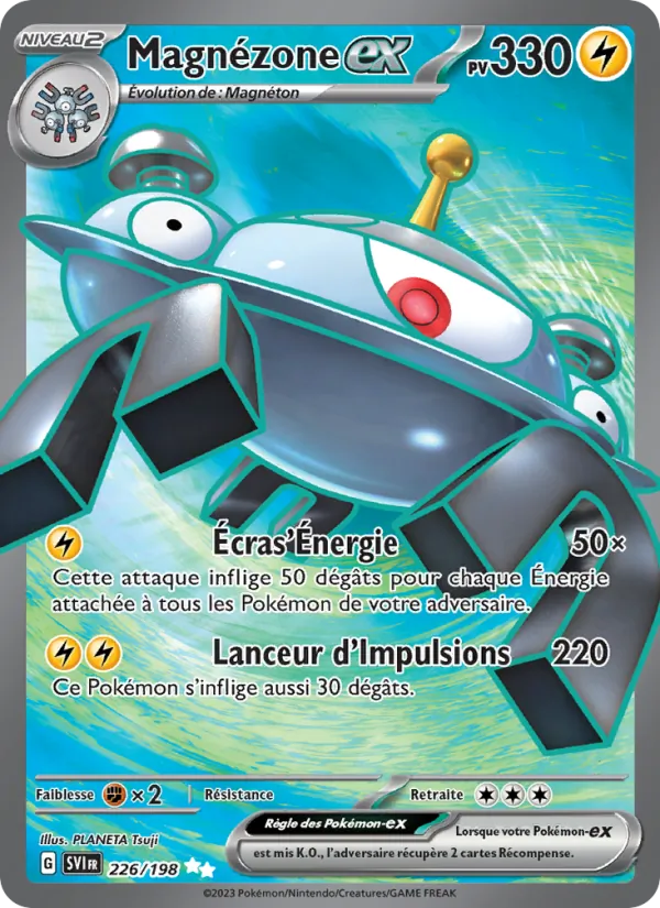 Carte Pokémon Magnézone-ex de l'extension Écarlate et Violet