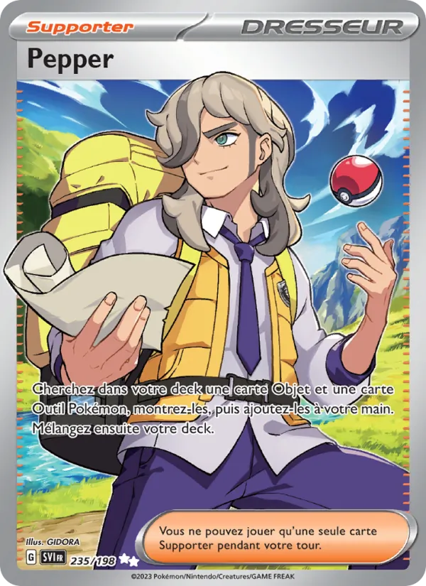 Carte Pokémon Pepper de l'extension Écarlate et Violet