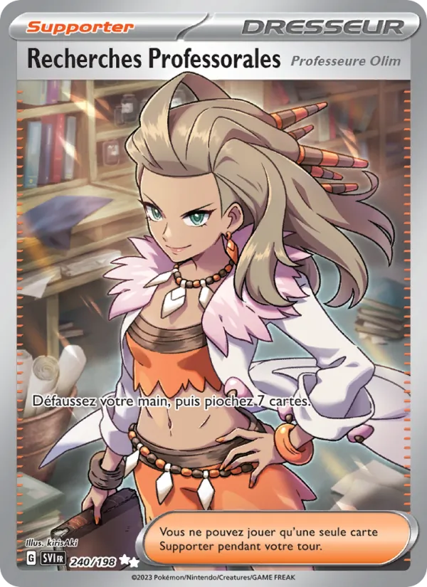 Carte Pokémon Recherches Professorales de l'extension Écarlate et Violet