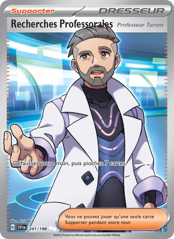 Carte Pokémon Recherches Professorales de l'extension Écarlate et Violet