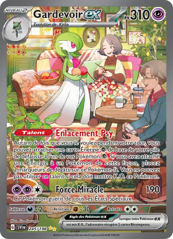 Carte Pokémon Gardevoir-ex de l'extension Écarlate et Violet