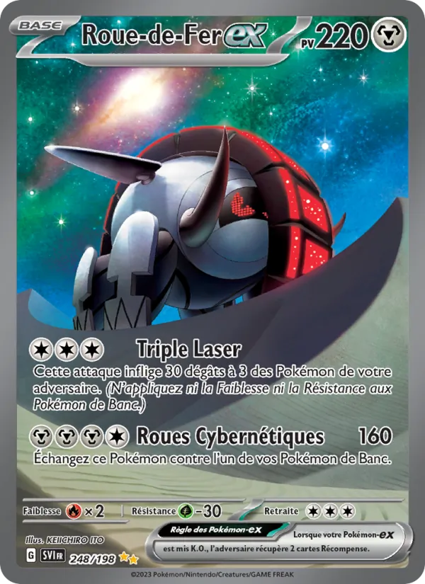 Carte Pokémon Roue-de-Fer-ex de l'extension Écarlate et Violet