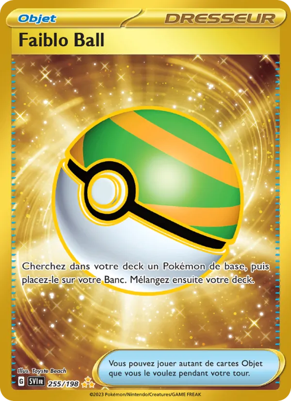 Carte Pokémon Faiblo Ball de l'extension Écarlate et Violet