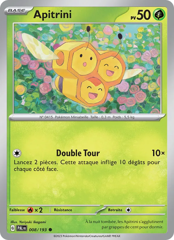 Carte Pokémon Apitrini de l'extension Évolutions à Paldea