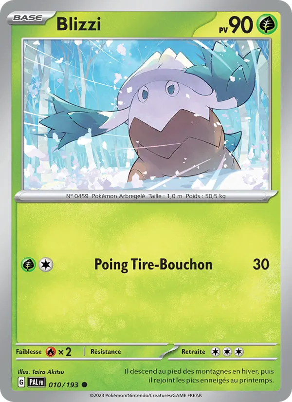 Carte Pokémon Blizzi de l'extension Évolutions à Paldea