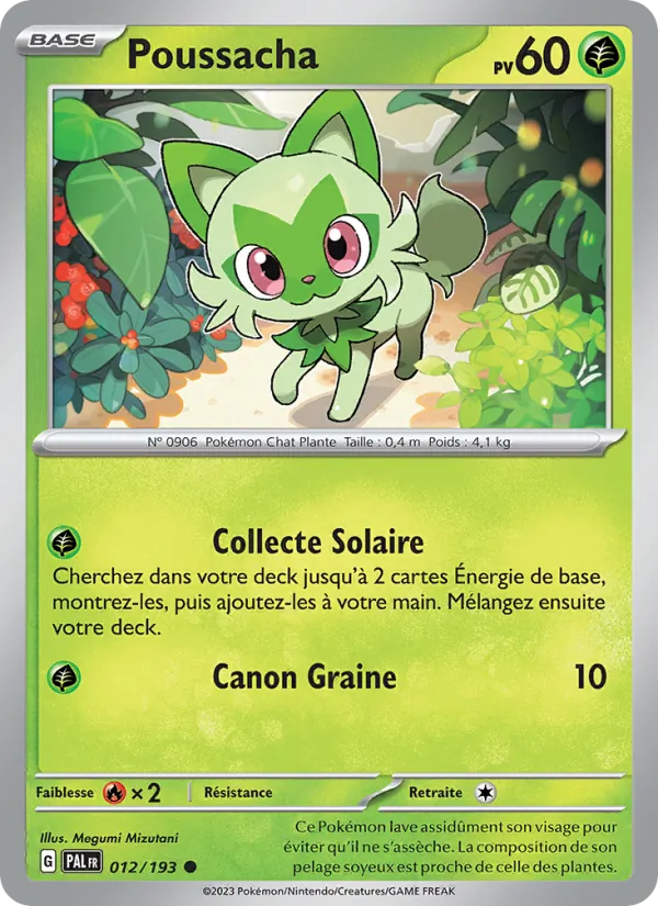 Carte Pokémon Poussacha de l'extension Évolutions à Paldea