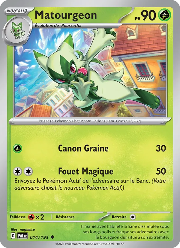Carte Pokémon Matourgeon de l'extension Évolutions à Paldea