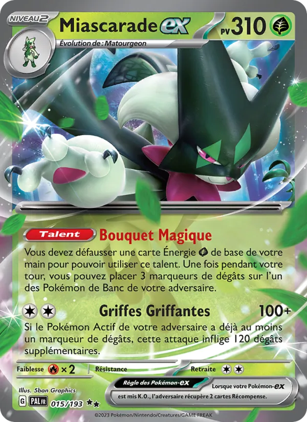 Carte Pokémon Miascarade-ex de l'extension Évolutions à Paldea
