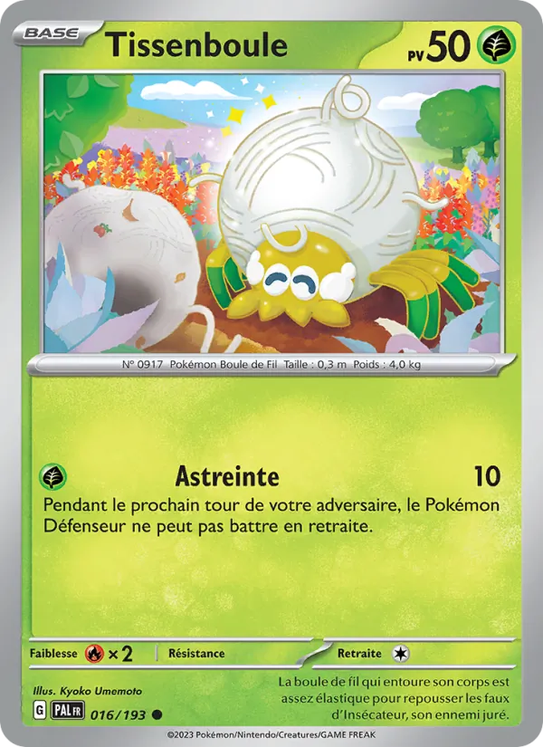 Carte Pokémon Tissenboule de l'extension Évolutions à Paldea