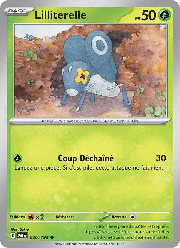 Carte Pokémon Lilliterelle de l'extension Évolutions à Paldea