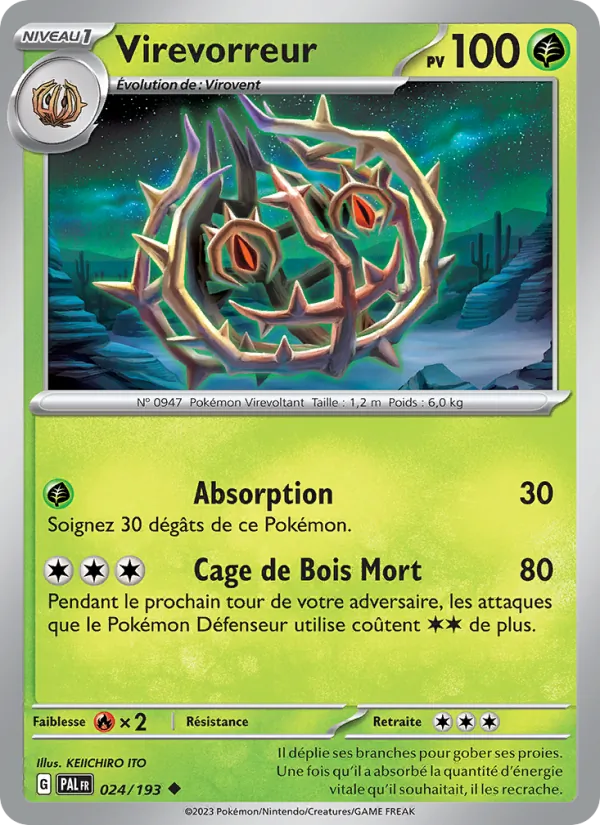 Carte Pokémon Virevorreur de l'extension Évolutions à Paldea