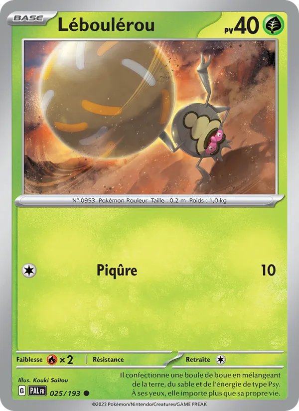 Carte Pokémon Léboulérou de l'extension Évolutions à Paldea
