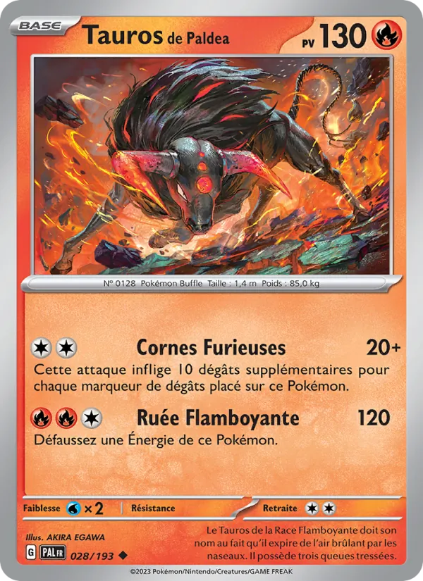 Carte Pokémon Tauros de Paldea de l'extension Évolutions à Paldea