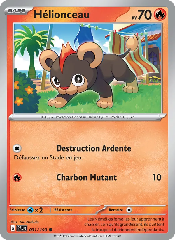 Carte Pokémon Hélionceau de l'extension Évolutions à Paldea