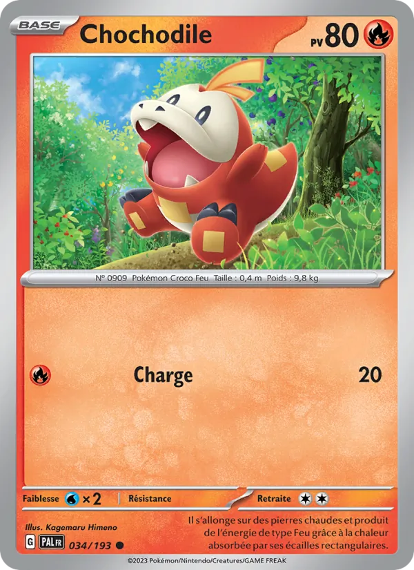 Carte Pokémon Chochodile de l'extension Évolutions à Paldea