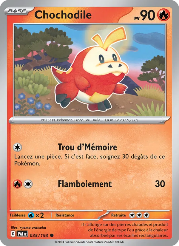 Carte Pokémon Chochodile de l'extension Évolutions à Paldea