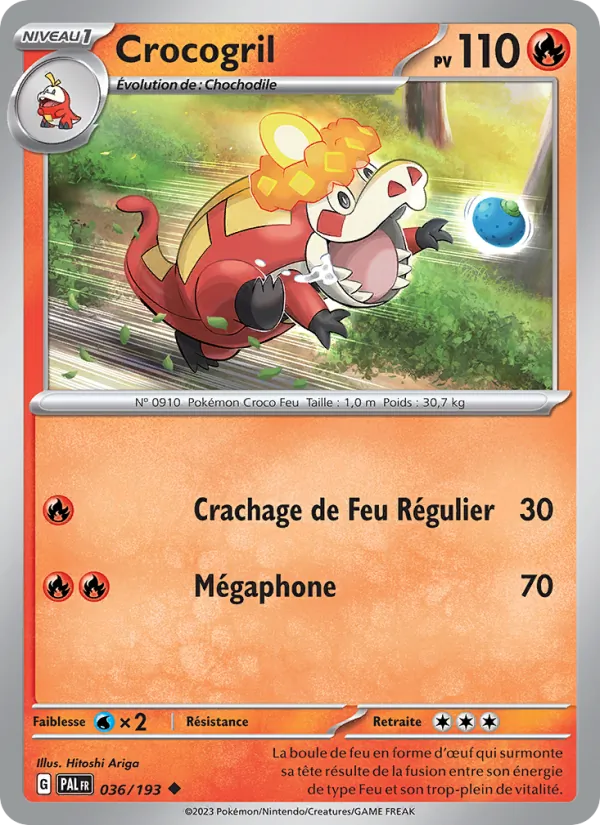 Carte Pokémon Crocogril de l'extension Évolutions à Paldea