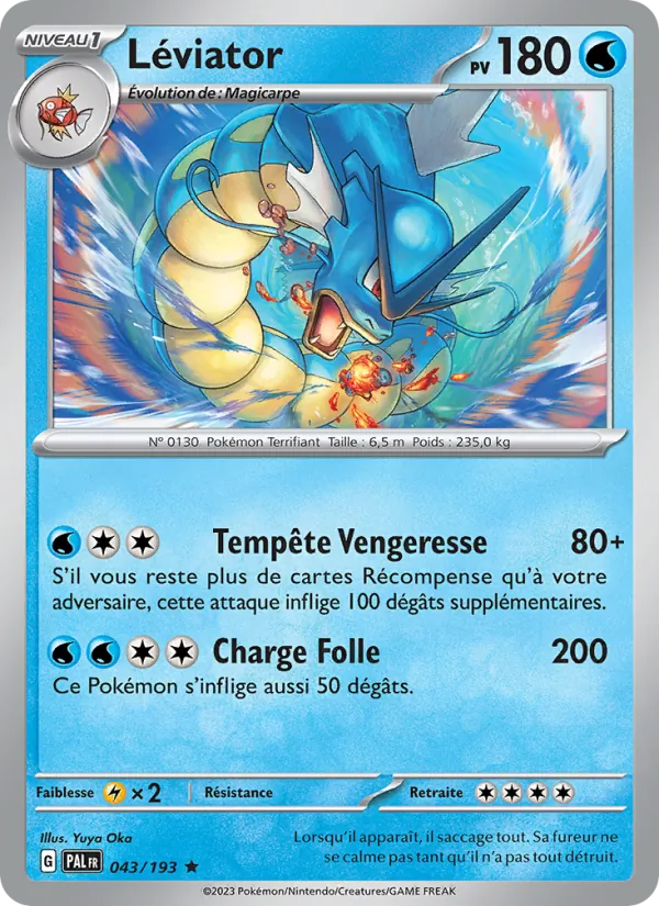 Carte Pokémon Léviator de l'extension Évolutions à Paldea