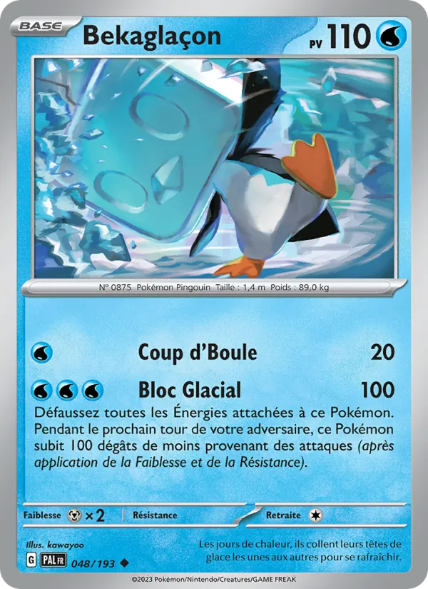 Carte Pokémon Bekaglaçon de l'extension Évolutions à Paldea